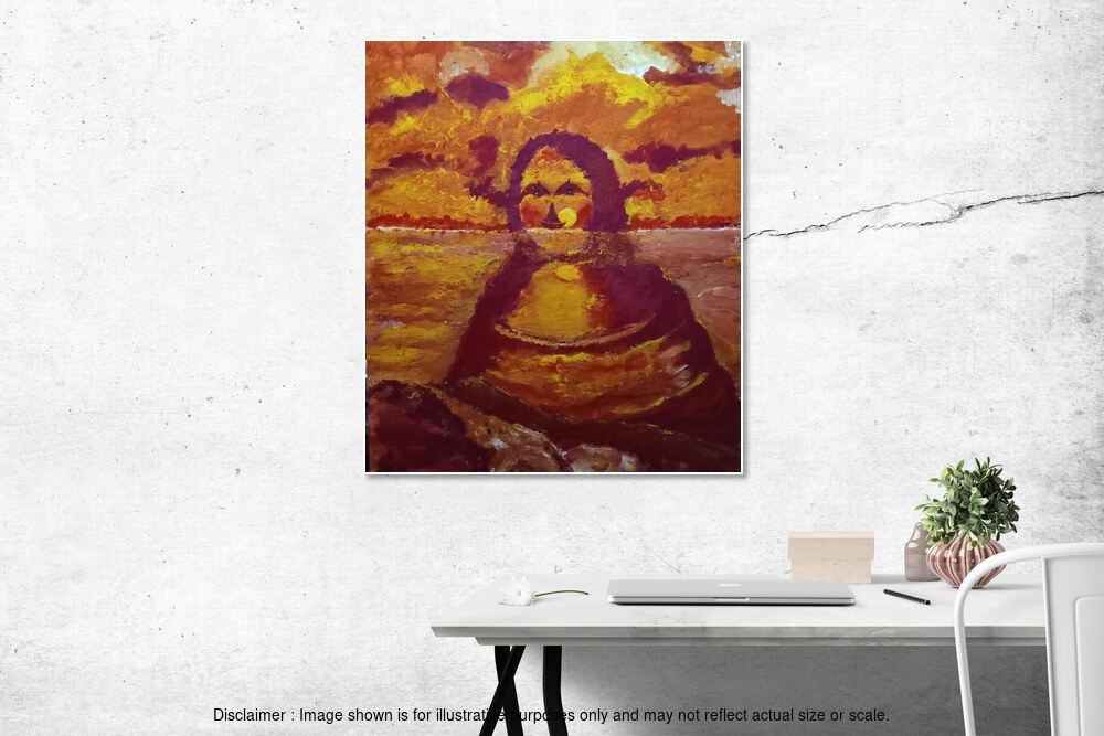Abstract Painting - Mona Lisa in Sunset