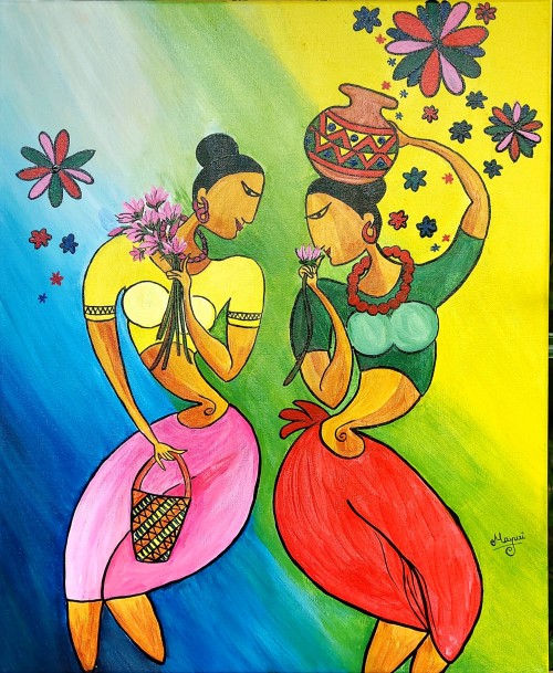 Tikiriliya With Her Friend