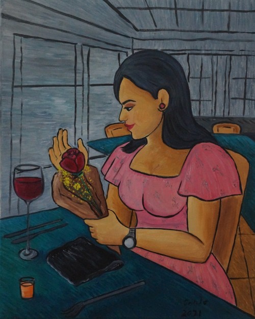 Girl With A Rose