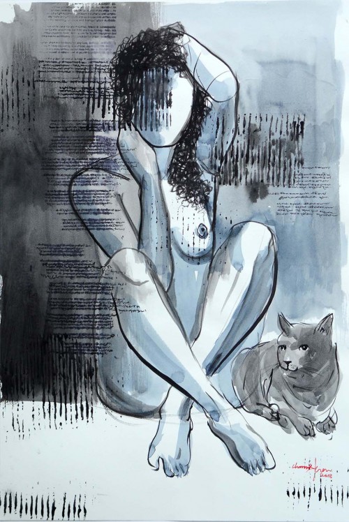 A Girl With Cat