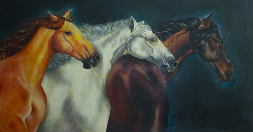 Three Wild Horses