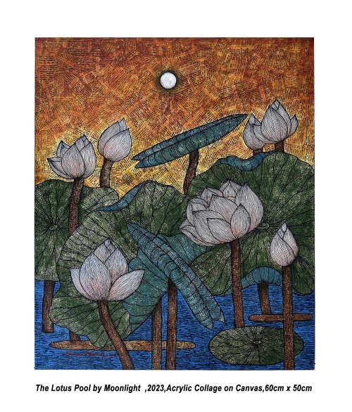 The Lotus Pool By Moonlight