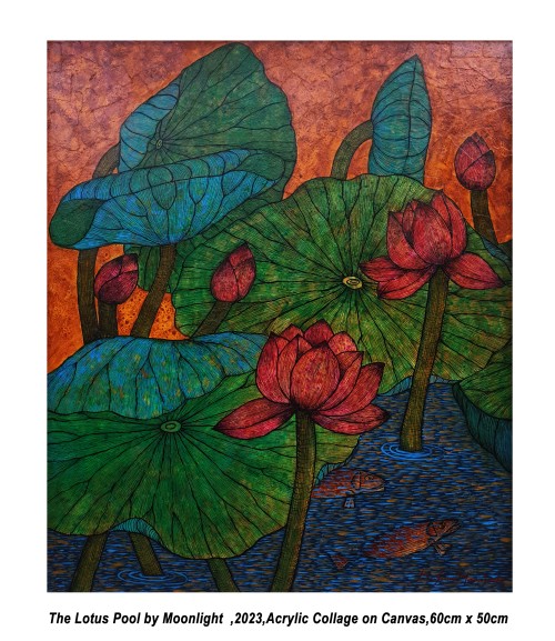 The Lotus Pool By Moonlight