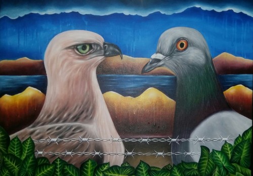 Pigion With Hawk