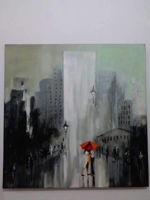 Couple In City Painting