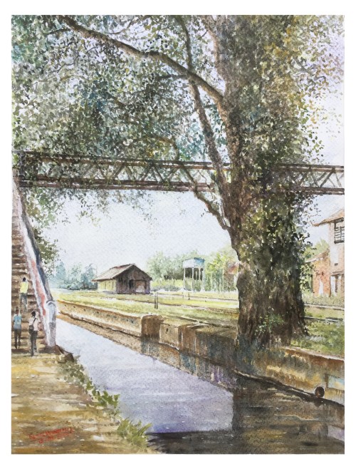 Canal By The Railway-Galle