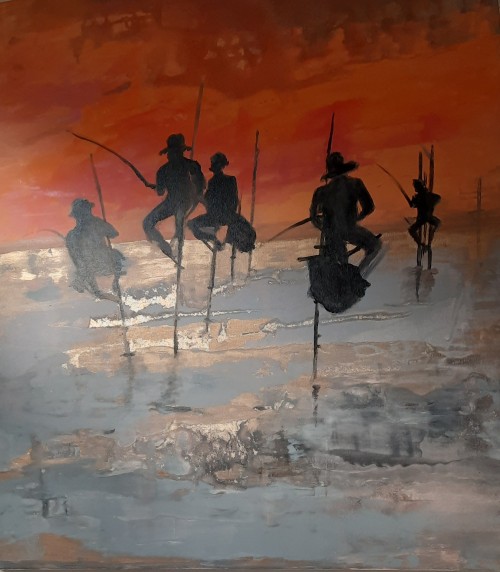 Stilt Fishermen In Srilanka