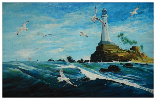 Light House And Seagulls