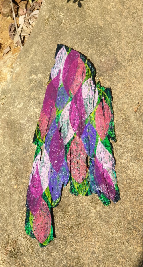 Leaves On Bark