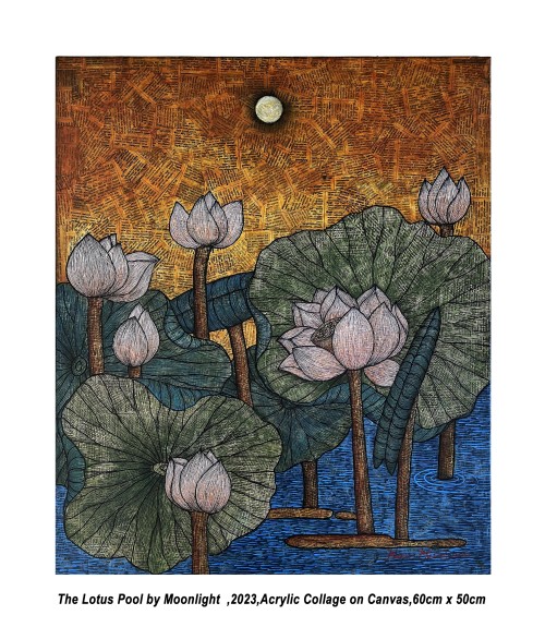 The Lotus Pool By Moonlight