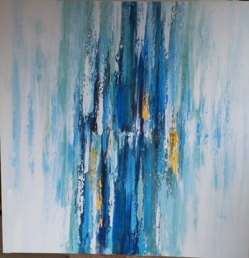 Abstract Waterfall Painting
