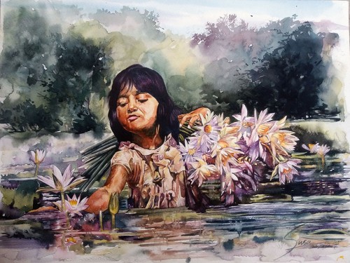 Beautyful Girl In Water