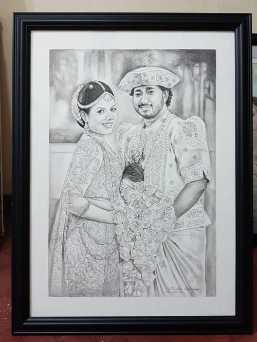 Pencil Charcoal Portrait A3-37