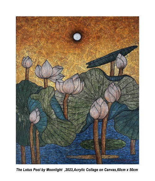 The Lotus Pool By Moonlight