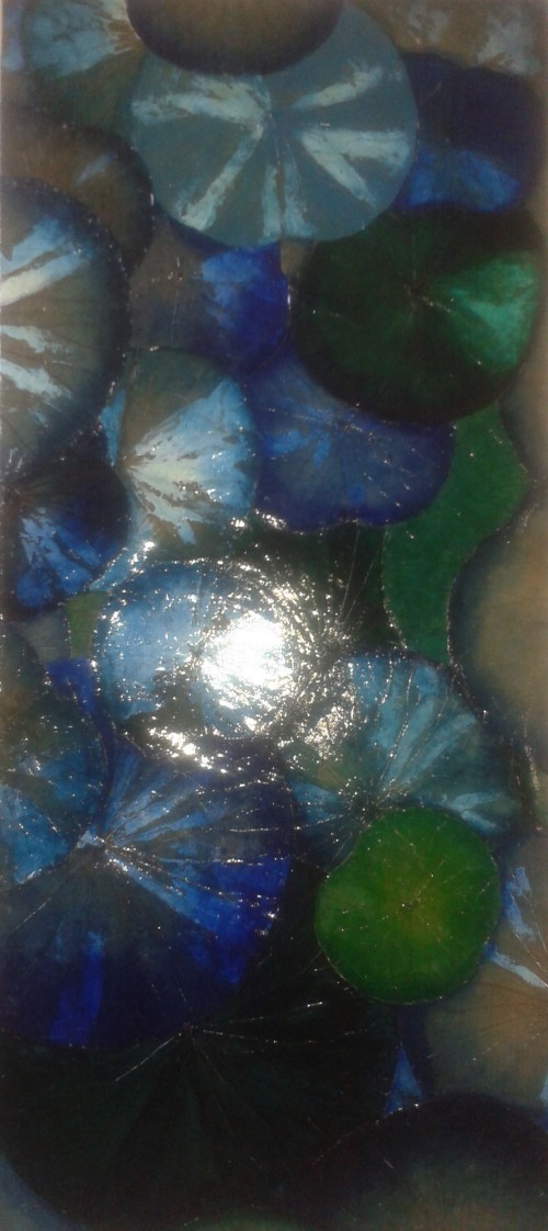 Real Lotus Leaf Painting