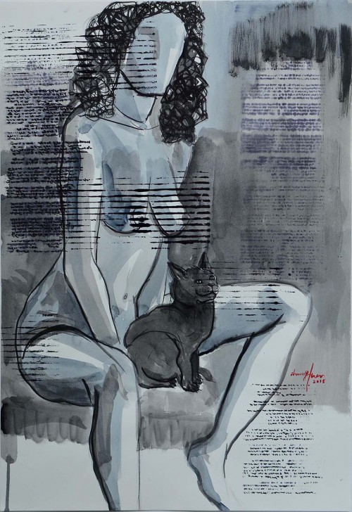A Girl With Cat