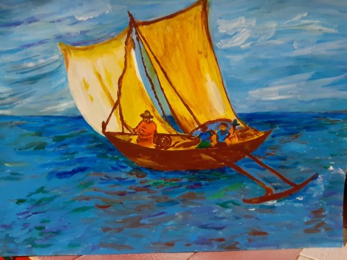 Fishermen On Rough Seas