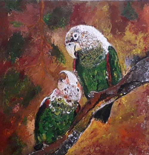Mother Bird With Kid Bird