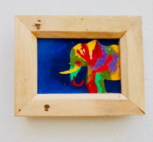 Elephant Filled With Colors