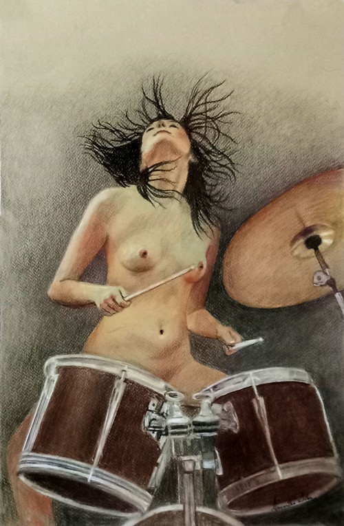Nude Drummer