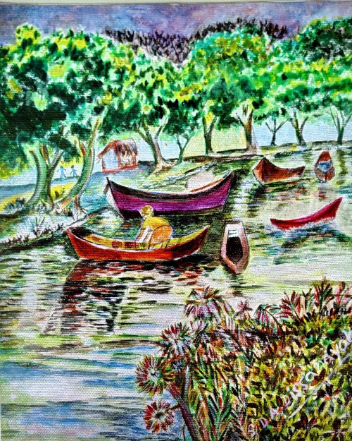 Fisherman In Lake
