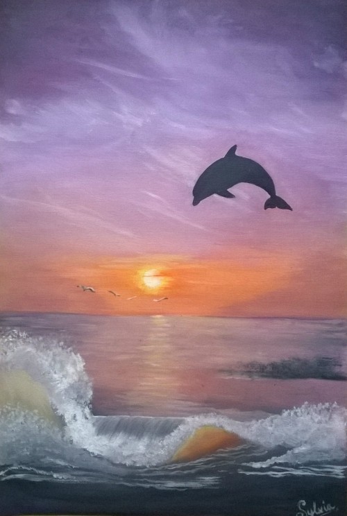 Dolphin At Dusk