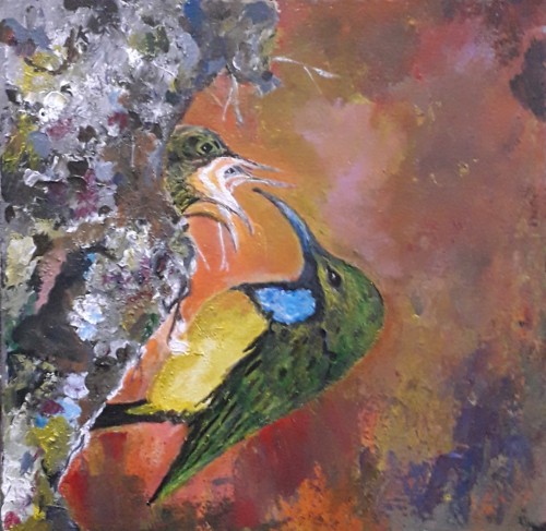 Mother Bird And Kids