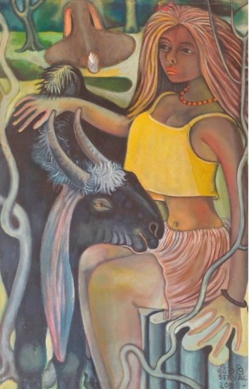 Girl With Goat