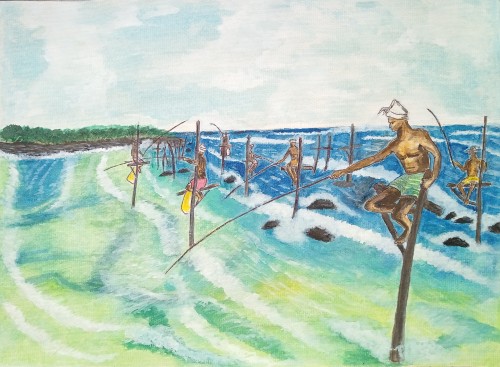 Still Fishermen Of Mirissa.